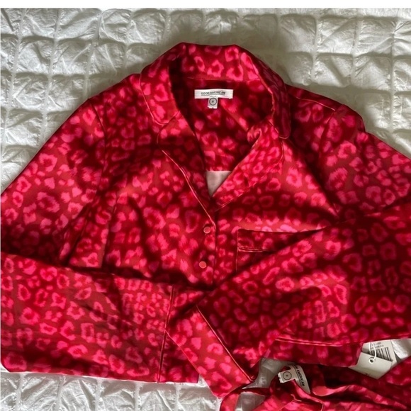Good American red leopard pajama set - Picture 3 of 16